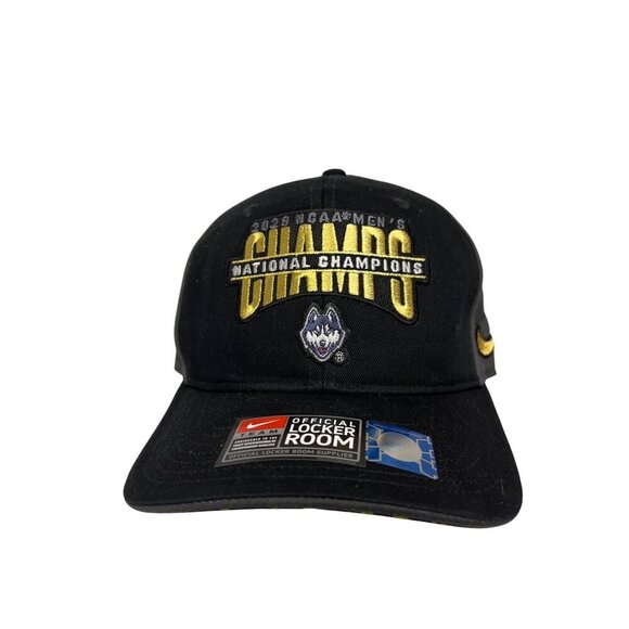 NEW! Nike Men's 2023 National Champions UConn Huskies Black Snapback Hat - Picture 1 of 5
